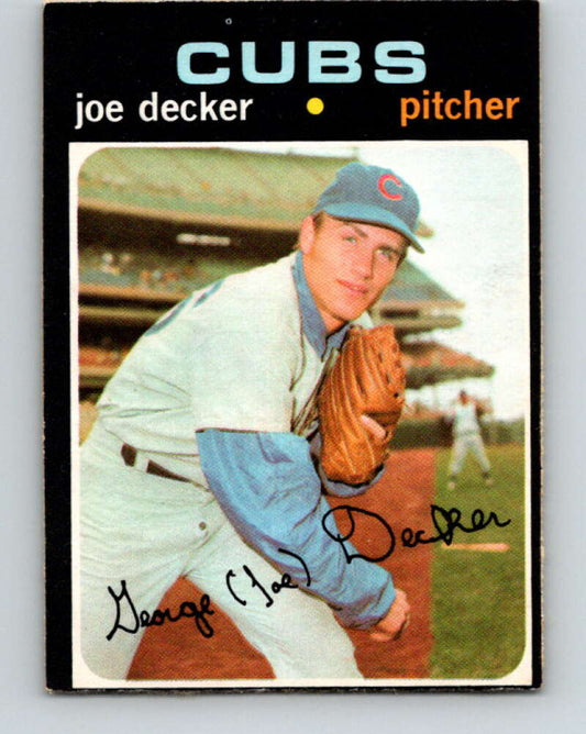 1971 O-Pee-Chee MLB #98 Joe Decker� RC Rookie Chicago Cubs� V10826