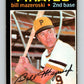 1971 O-Pee-Chee MLB #110 Bill Mazeroski� Pittsburgh Pirates� V10844