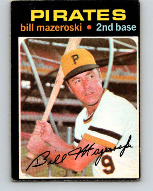 1971 O-Pee-Chee MLB #110 Bill Mazeroski� Pittsburgh Pirates� V10844