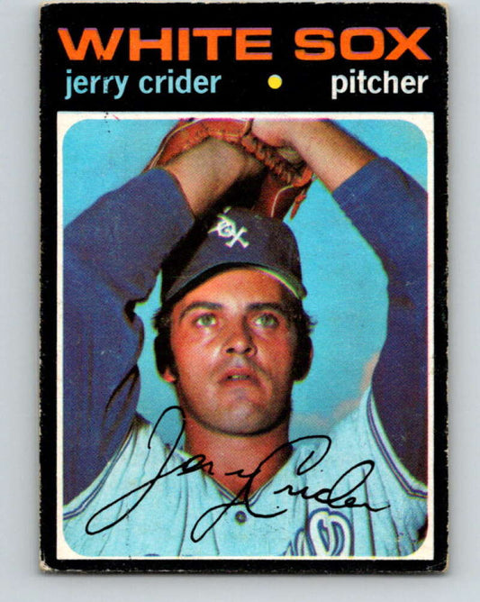 1971 O-Pee-Chee MLB #113 Jerry Crider� Chicago White Sox� V10848