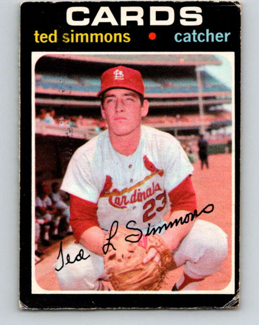 1971 O-Pee-Chee MLB #117 Ted Simmons� RC Rookie St. Louis Cardinals� V10854