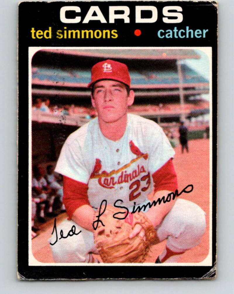 1971 O-Pee-Chee MLB #117 Ted Simmons� RC Rookie St. Louis Cardinals� V10854
