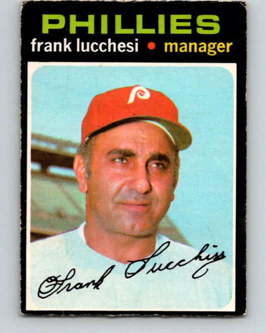 1971 O-Pee-Chee MLB #119 Frank Lucchesi� Philadelphia Phillies� V10859
