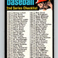 1971 O-Pee-Chee MLB #123 Checklist 133-263 � V10869