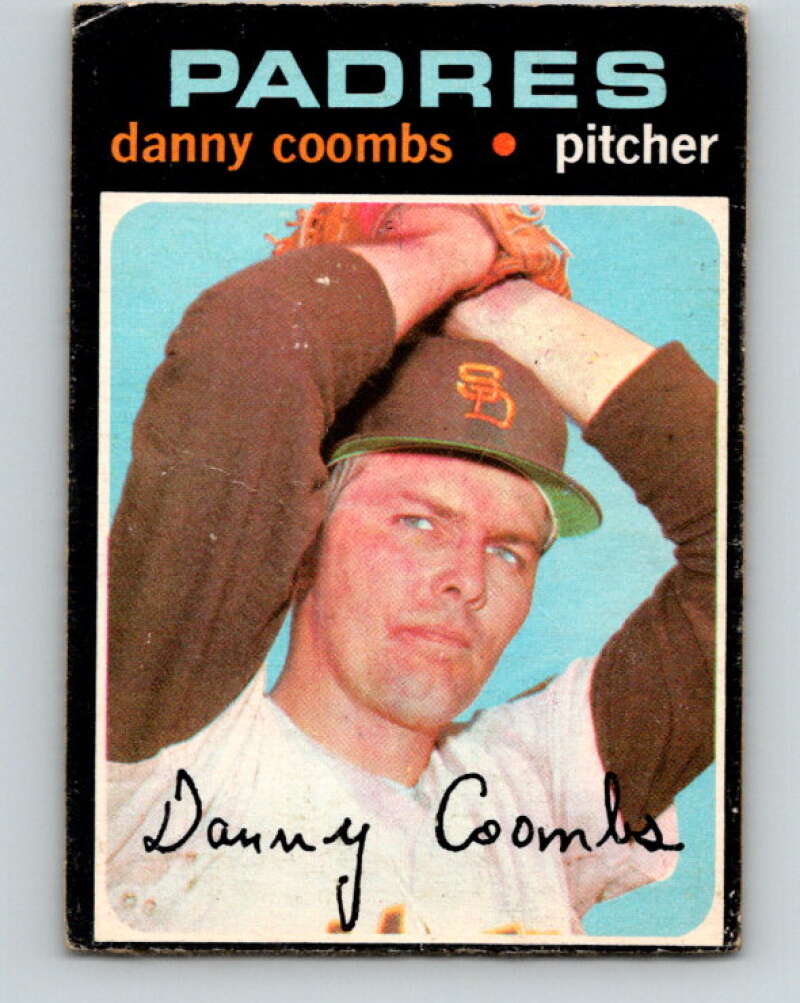 1971 O-Pee-Chee MLB #126 Danny Coombs� San Diego Padres� V10873