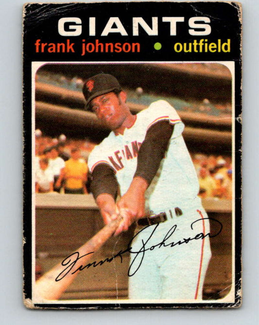 1971 O-Pee-Chee MLB #128 Frank Johnson� San Francisco Giants� V10876