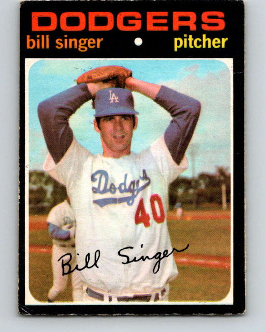 1971 O-Pee-Chee MLB #145 Bill Singer� Los Angeles Dodgers� V10910