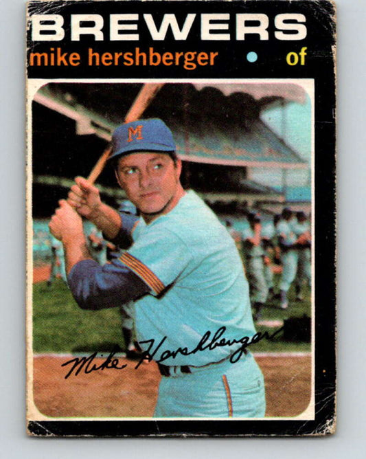 1971 O-Pee-Chee MLB #149 Mike Hershberger� Milwaukee Brewers� V10916