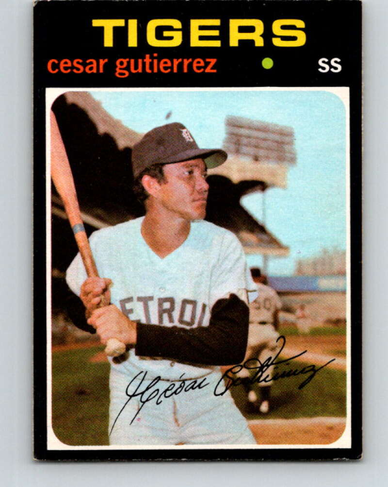 1971 O-Pee-Chee MLB #154 Cesar Gutierrez� Detroit Tigers� V10927