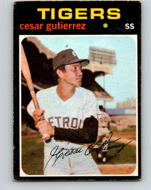 1971 O-Pee-Chee MLB #154 Cesar Gutierrez� Detroit Tigers� V10928