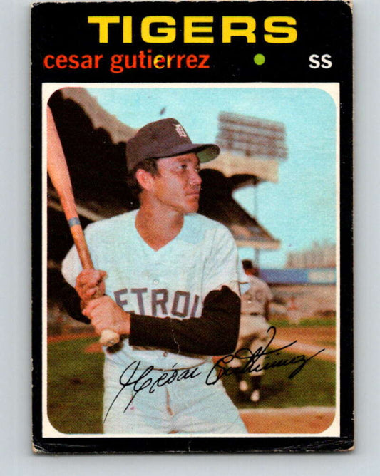 1971 O-Pee-Chee MLB #154 Cesar Gutierrez� Detroit Tigers� V10929