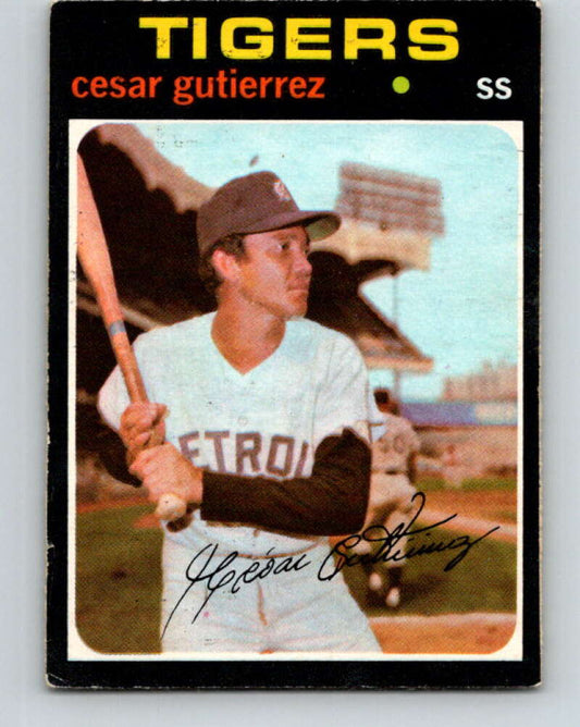 1971 O-Pee-Chee MLB #154 Cesar Gutierrez� Detroit Tigers� V10930