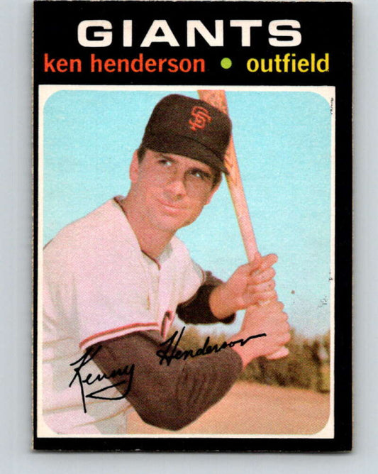1971 O-Pee-Chee MLB #155 Ken Henderson� San Francisco Giants� V10931