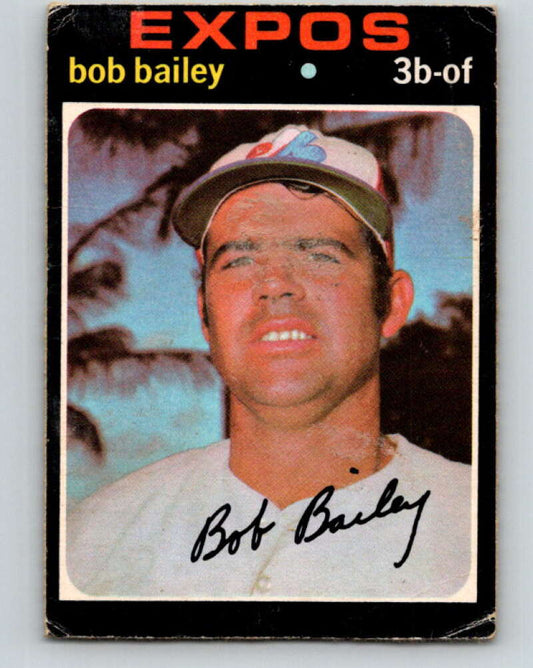 1971 O-Pee-Chee MLB #157 Bob Bailey� Montreal Expos� V10933