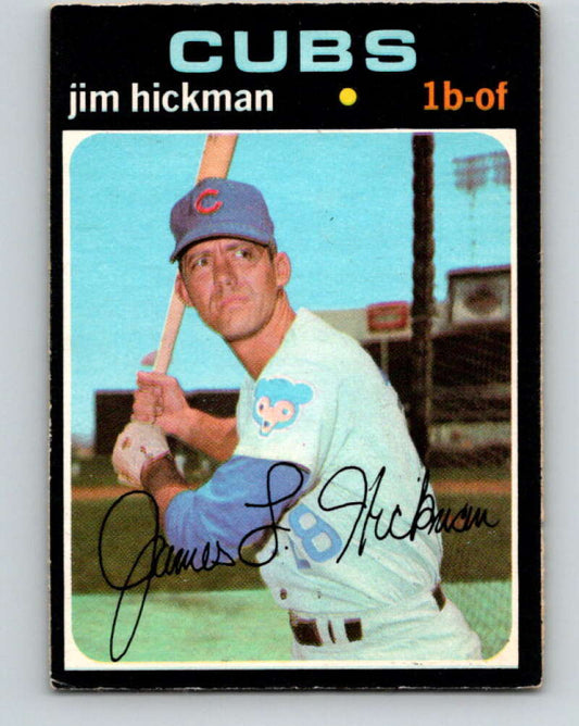 1971 O-Pee-Chee MLB #175 Jim Hickman� Chicago Cubs� V10970