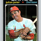 1971 O-Pee-Chee MLB #185 Julian Javier� St. Louis Cardinals� V10988