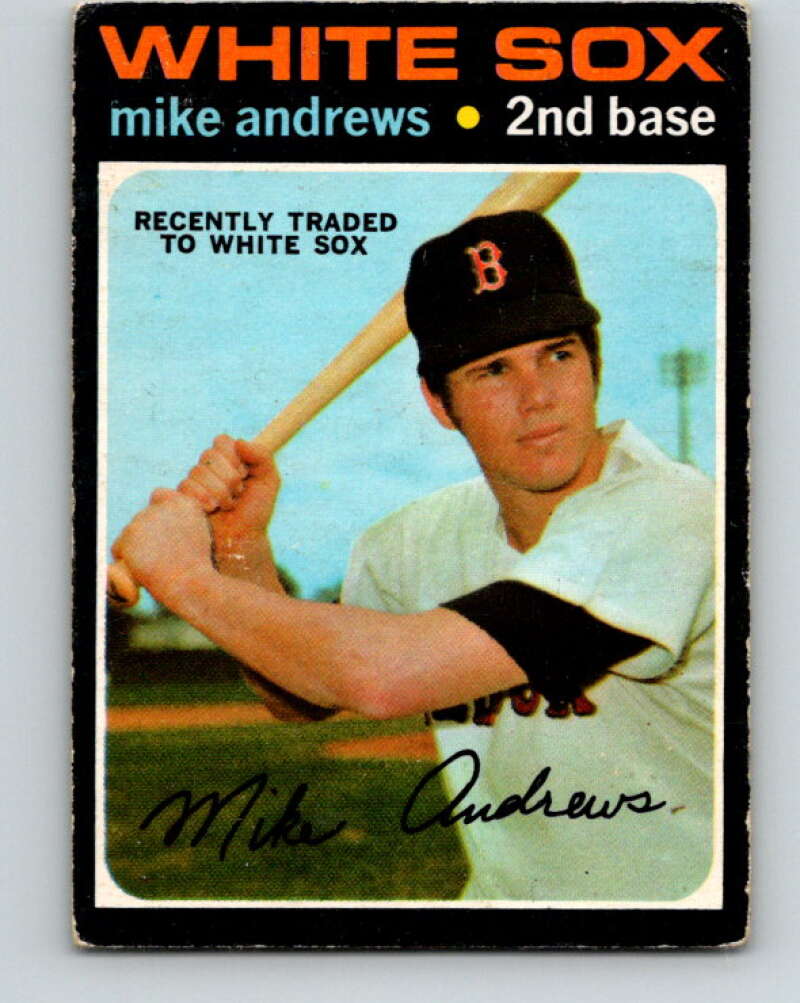 1971 O-Pee-Chee MLB #191 Mike Andrews� Chicago White Sox� V11001