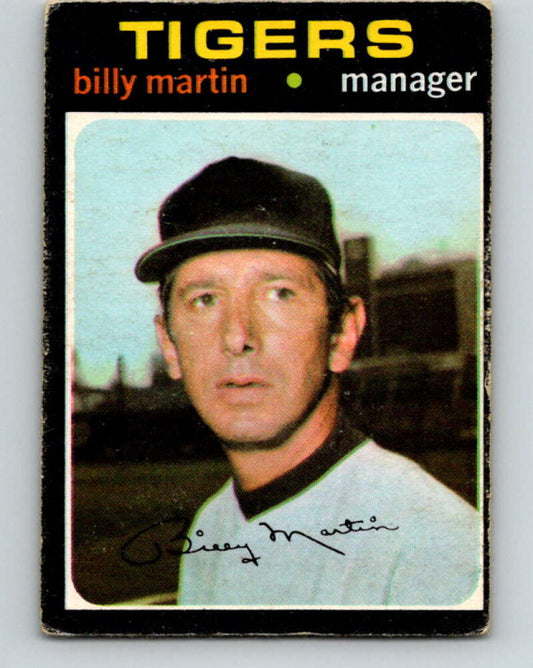 1971 O-Pee-Chee MLB #208 Billy Martin� Detroit Tigers� V11027