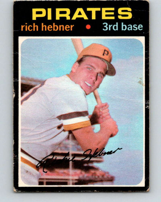 1971 O-Pee-Chee MLB #212 Richie Hebner� Pittsburgh Pirates� V11035