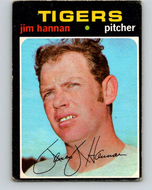 1971 O-Pee-Chee MLB #229 Jim Hannan� Detroit Tigers� V11059
