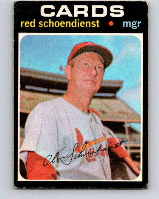 1971 O-Pee-Chee MLB #239 Red Schoendienst� St. Louis Cardinals� V11080