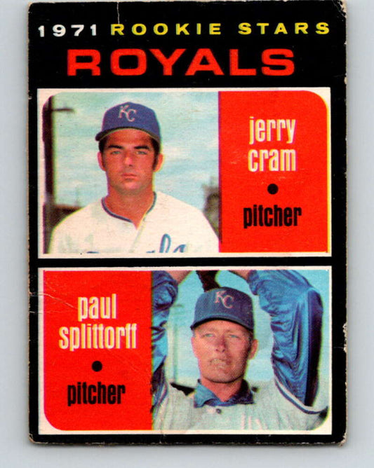 1971 O-Pee-Chee MLB #247 Jerry Cram/Paul Splittorff� RC Rookie� V11092