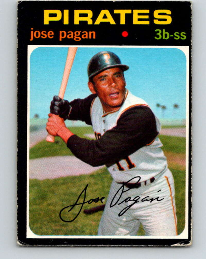 1971 O-Pee-Chee MLB #282 Jose Pagan� Pittsburgh Pirates� V11135