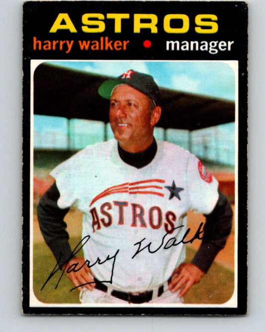 1971 O-Pee-Chee MLB #312 Harry Walker� Houston Astros� V11150
