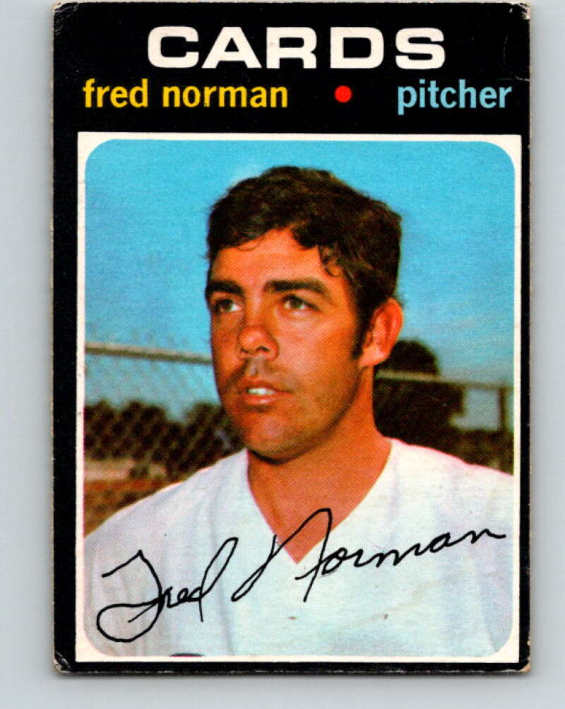 1971 O-Pee-Chee MLB #348 Fred Norman� St. Louis Cardinals� V11169