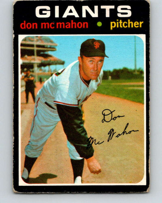 1971 O-Pee-Chee MLB #354 Don McMahon� San Francisco Giants� V11172