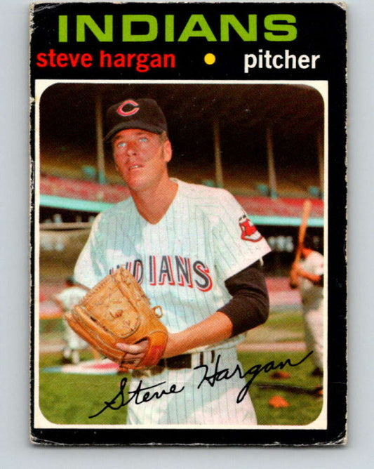 1971 O-Pee-Chee MLB #375 Steve Hargan� Cleveland Indians� V11181