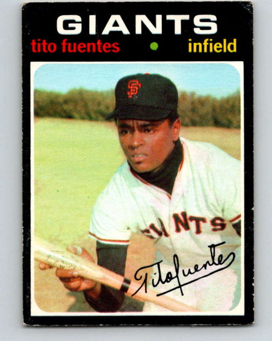 1971 O-Pee-Chee MLB #378 Tito Fuentes� San Francisco Giants� V11184