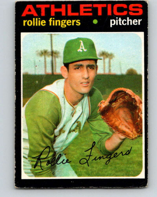 1971 O-Pee-Chee MLB #384 Rollie Fingers� Oakland Athletics� V11189