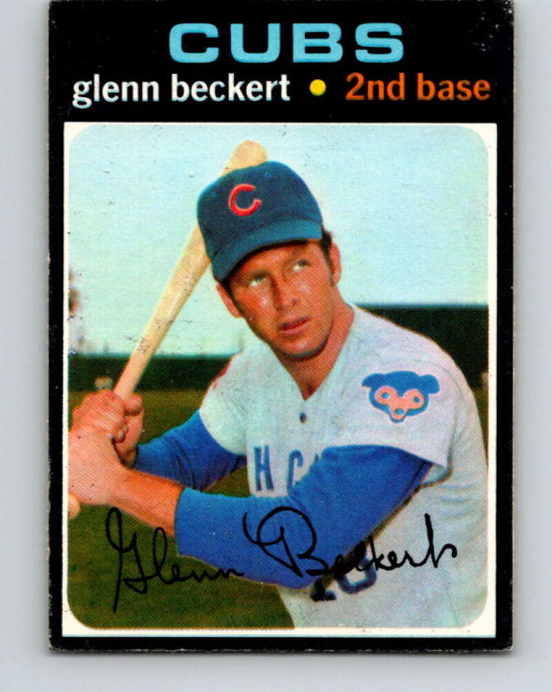 1971 O-Pee-Chee MLB #390 Glenn Beckert� Chicago Cubs� V11191