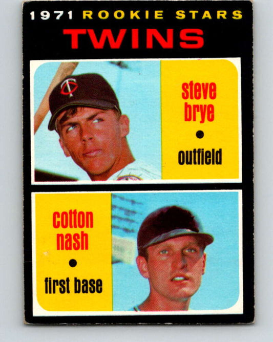 1971 O-Pee-Chee MLB #391 Steve Brye/Cotton Nash� RC Rookie  V11193