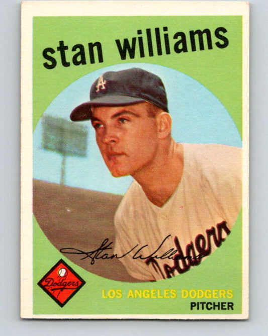 1959 Topps MLB #53 Stan Williams  RC Rookie Los Angeles Dodgers  V11262