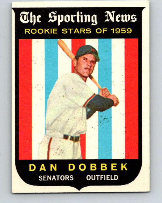 1959 Topps MLB #124 Dan Dobbek  RC Rookie Washington Senators  V11318