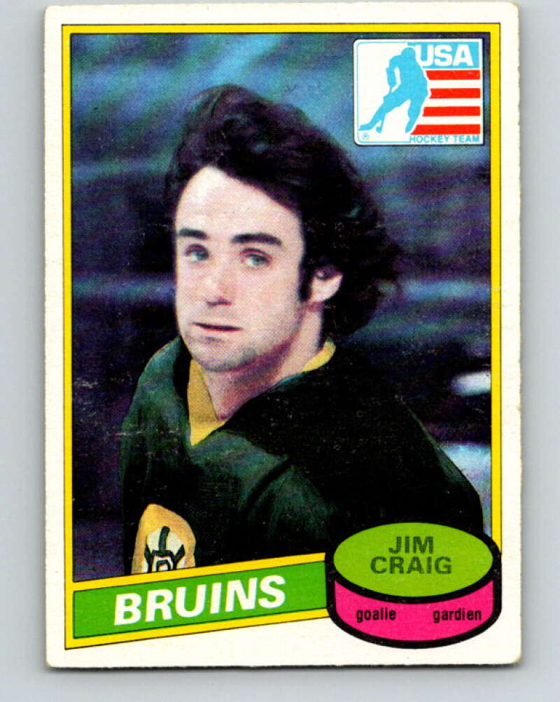 1980-81 O-Pee-Chee #22 Jim Craig OLY  RC Rookie Boston Bruins  V11350