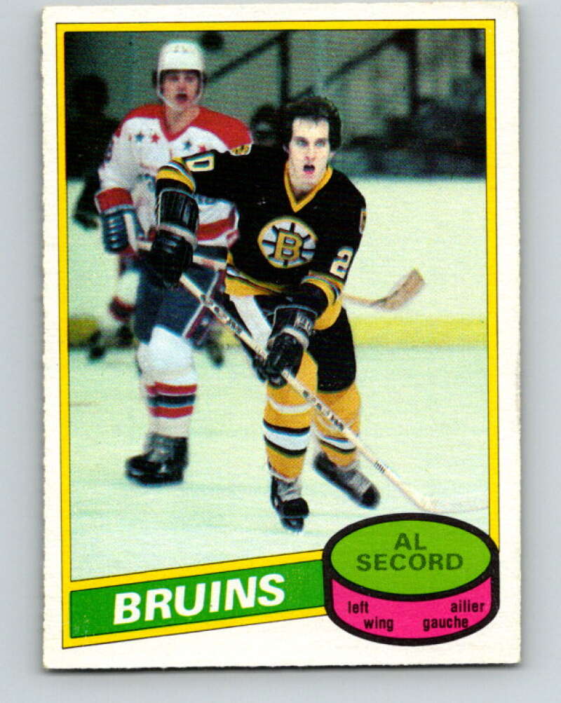 1980-81 O-Pee-Chee #129 Al Secord  RC Rookie Boston Bruins  V11420