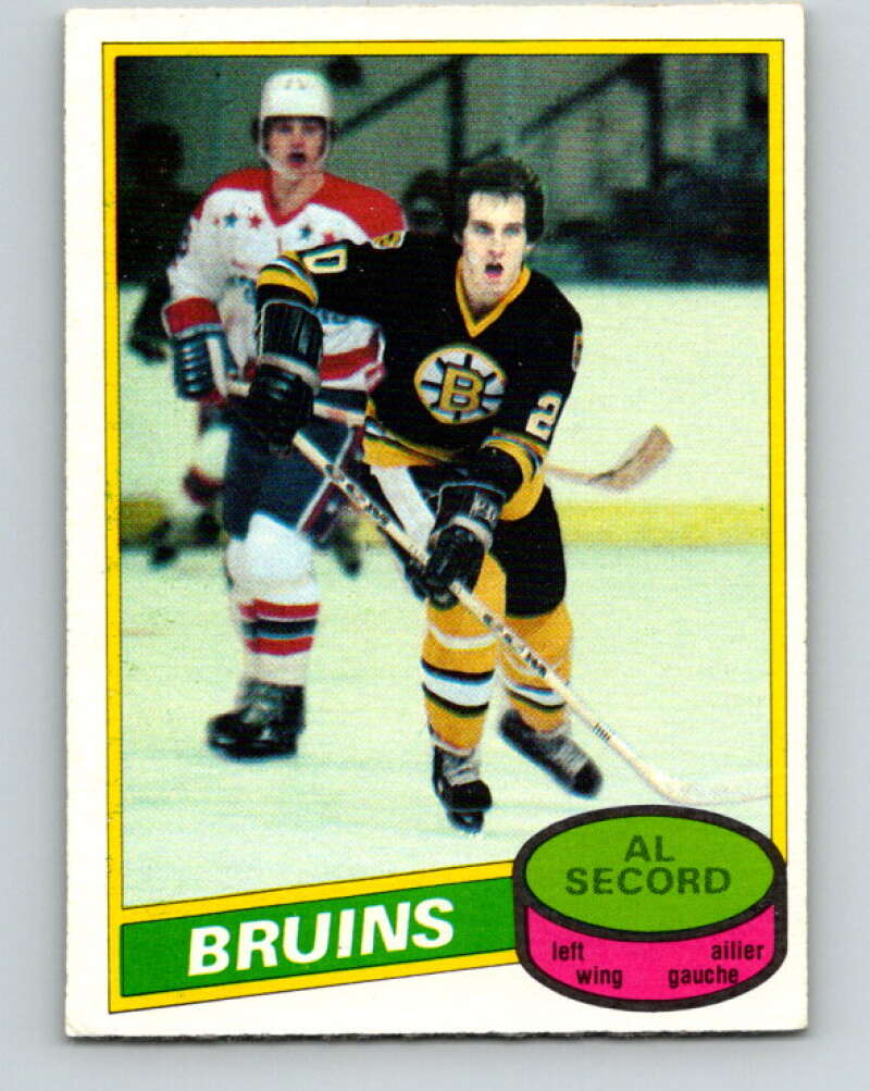 1980-81 O-Pee-Chee #129 Al Secord  RC Rookie Boston Bruins  V11423