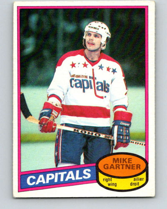 1980-81 O-Pee-Chee #195 Mike Gartner  RC Rookie Washington Capitals  V11450