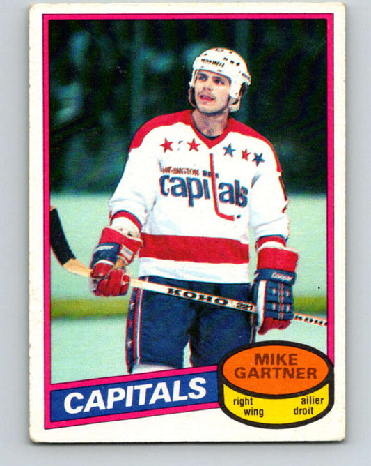 1980-81 O-Pee-Chee #195 Mike Gartner  RC Rookie Washington Capitals  V11451