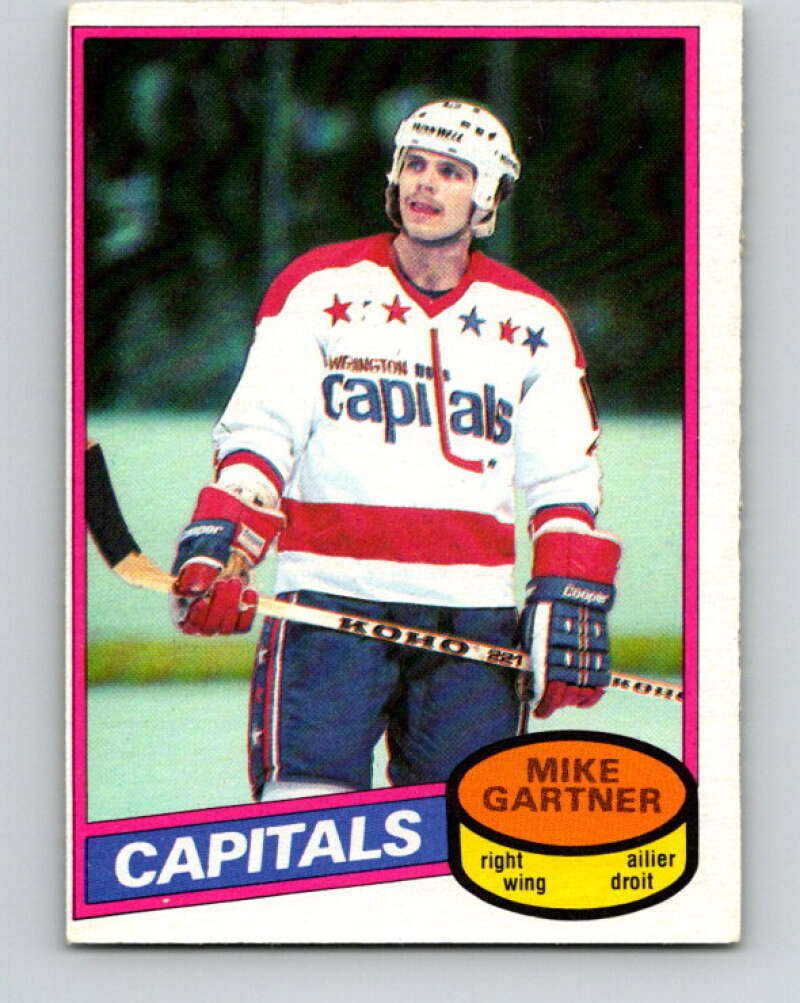 1980-81 O-Pee-Chee #195 Mike Gartner  RC Rookie Washington Capitals  V11452