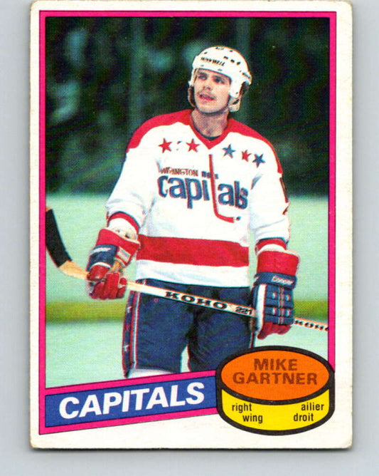 1980-81 O-Pee-Chee #195 Mike Gartner  RC Rookie Washington Capitals  V11455