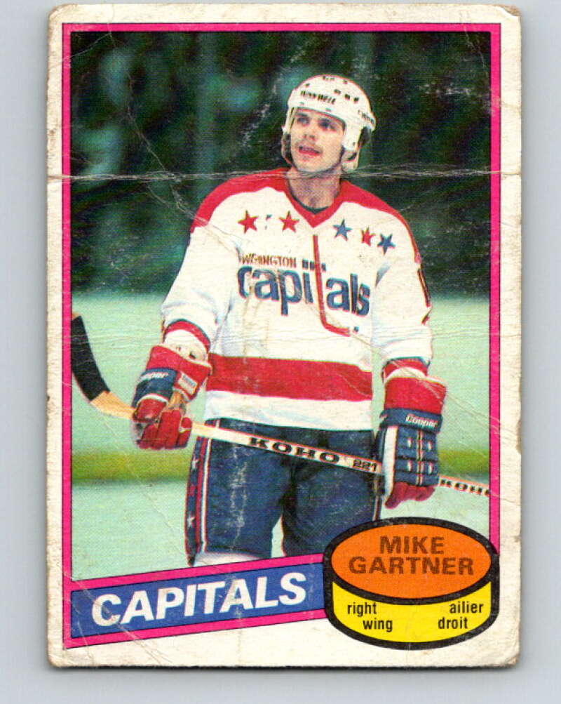 1980-81 O-Pee-Chee #195 Mike Gartner  RC Rookie Washington Capitals  V11460