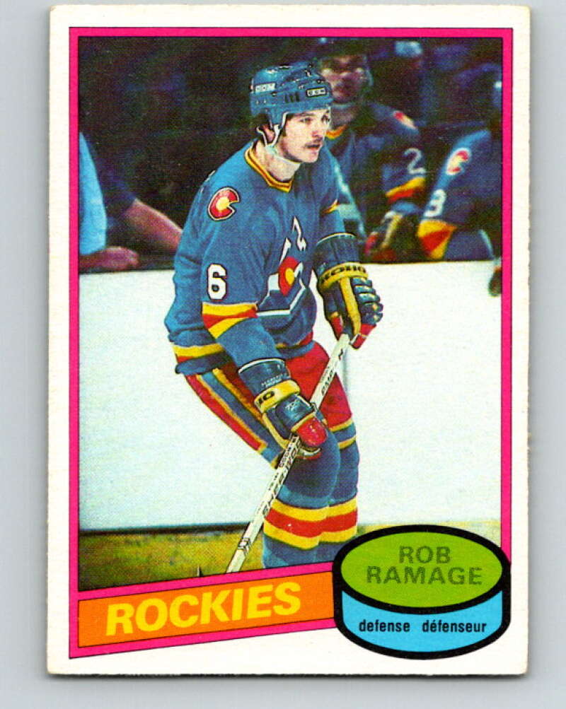 1980-81 O-Pee-Chee #213 Rob Ramage  RC Rookie Colorado Rockies  V11472