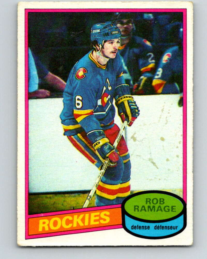 1980-81 O-Pee-Chee #213 Rob Ramage  RC Rookie Colorado Rockies  V11474