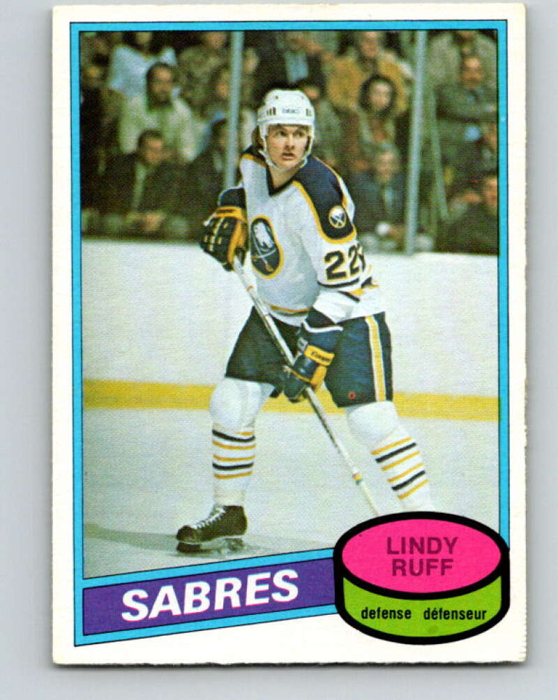 1980-81 O-Pee-Chee #319 Lindy Ruff  RC Rookie Buffalo Sabres  V11538