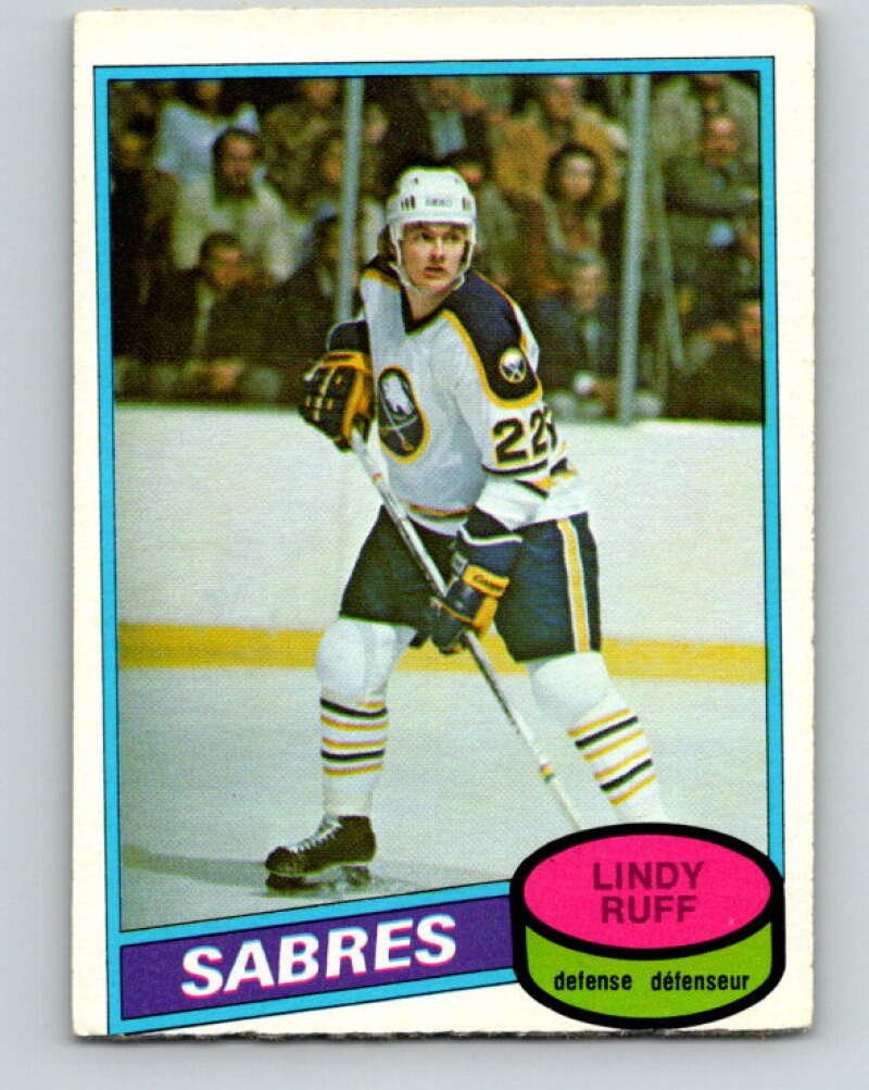 1980-81 O-Pee-Chee #319 Lindy Ruff  RC Rookie Buffalo Sabres  V11540