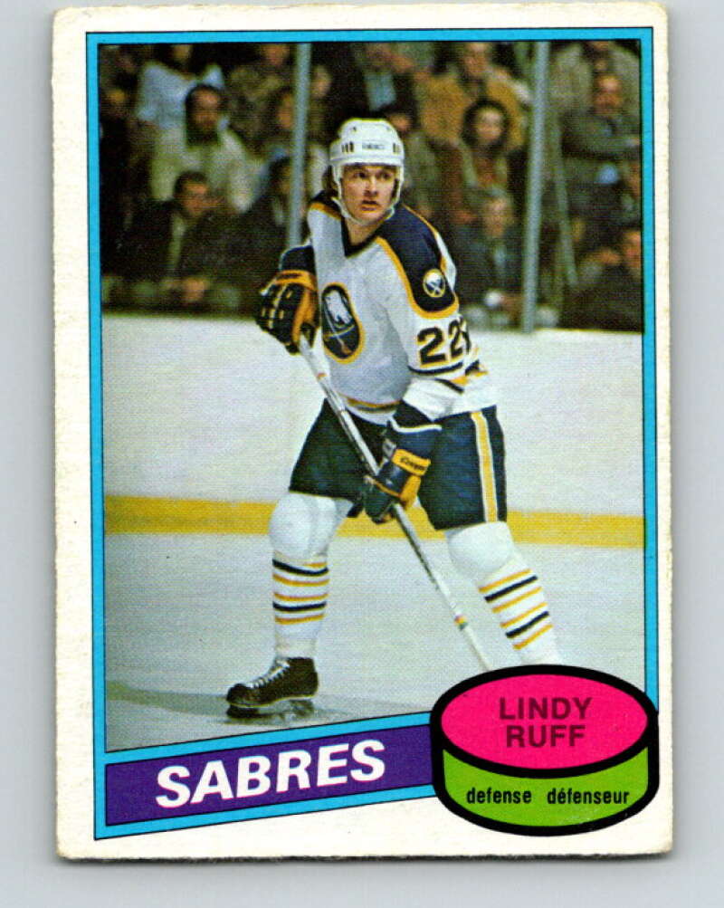 1980-81 O-Pee-Chee #319 Lindy Ruff  RC Rookie Buffalo Sabres  V11544